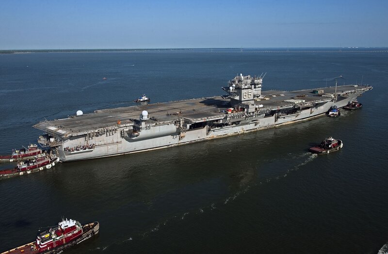 Aircraft Carrier Ship — Gray, Calm