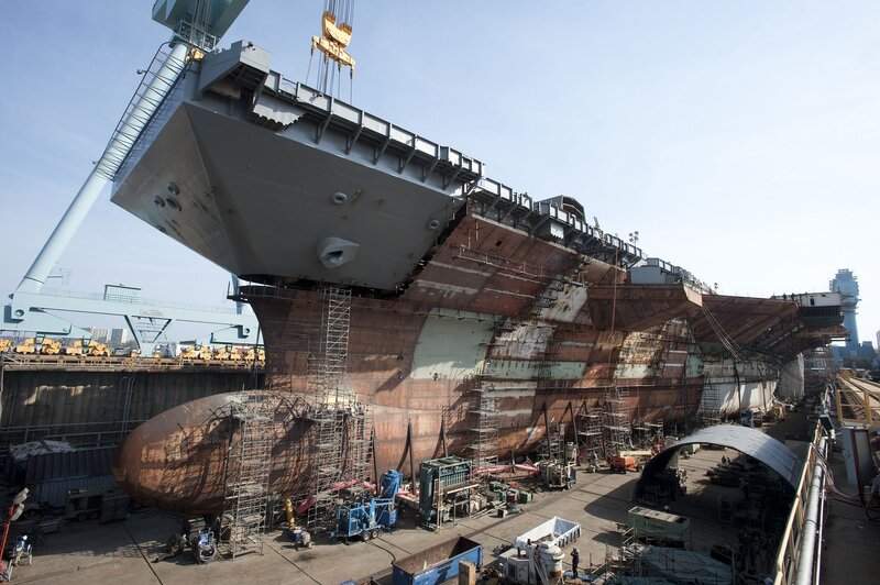Aircraft Carrier under Construction — Gray