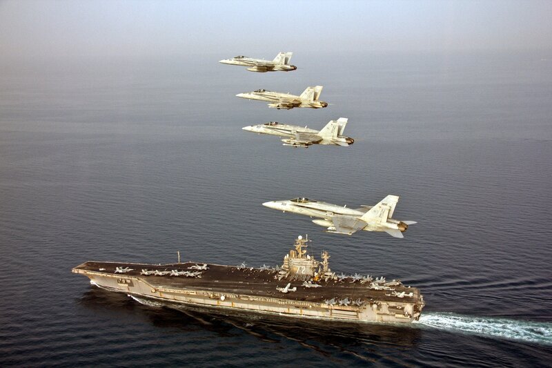 Aircraft Carrier with Jets — Gray