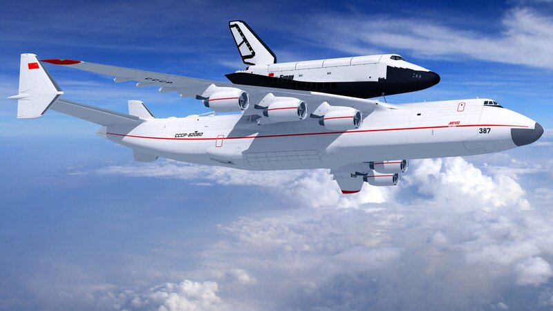 Aircraft Carrying Space Shuttle — White, Serene