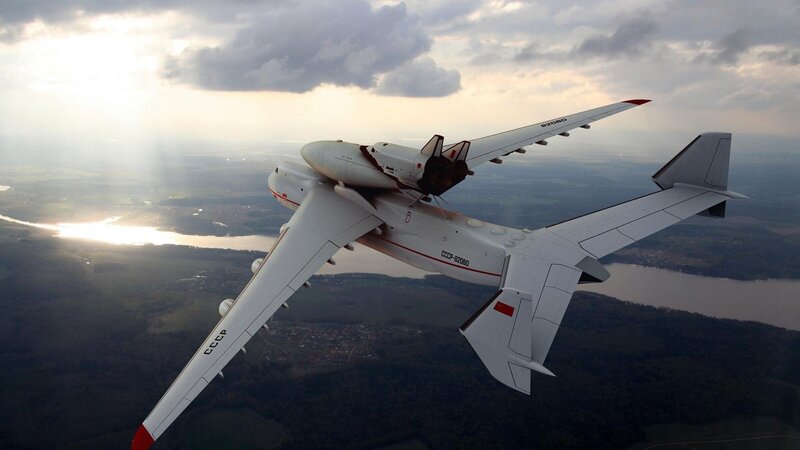 Aircraft Carrying Spacecraft — White, Dramatic