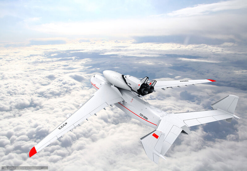 Aircraft Carrying Spacecraft — White, Serene, Afternoon, 3d Render