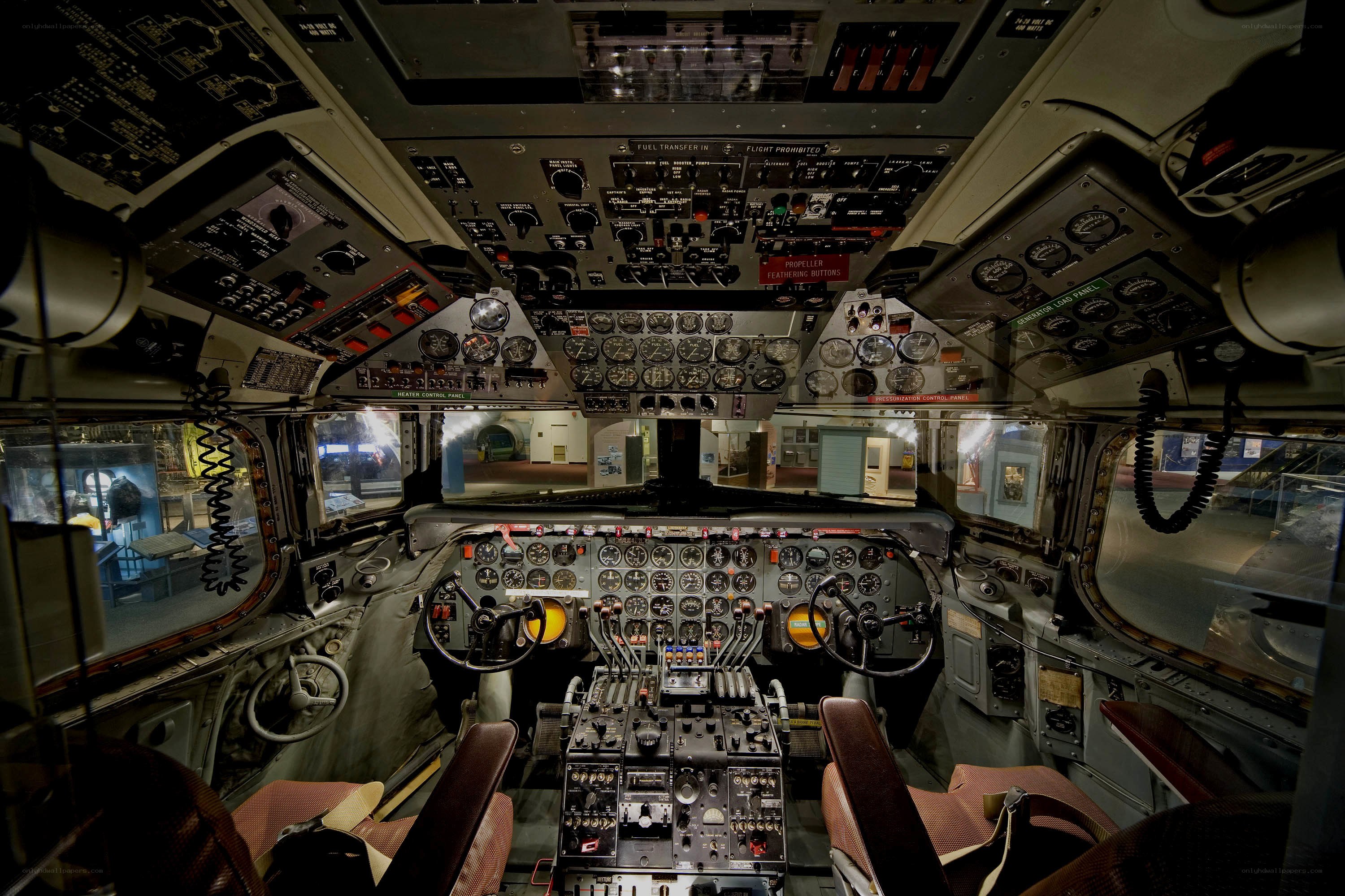 aircraft cockpit interior