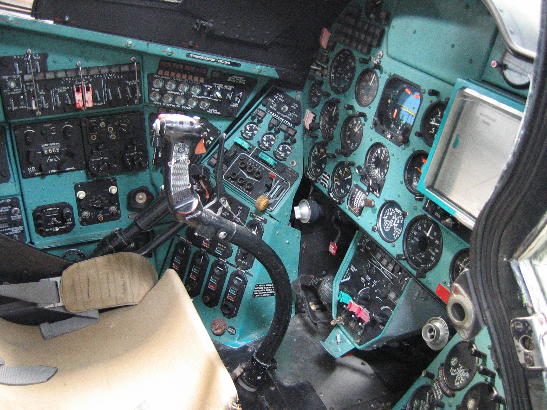 aircraft cockpit interior