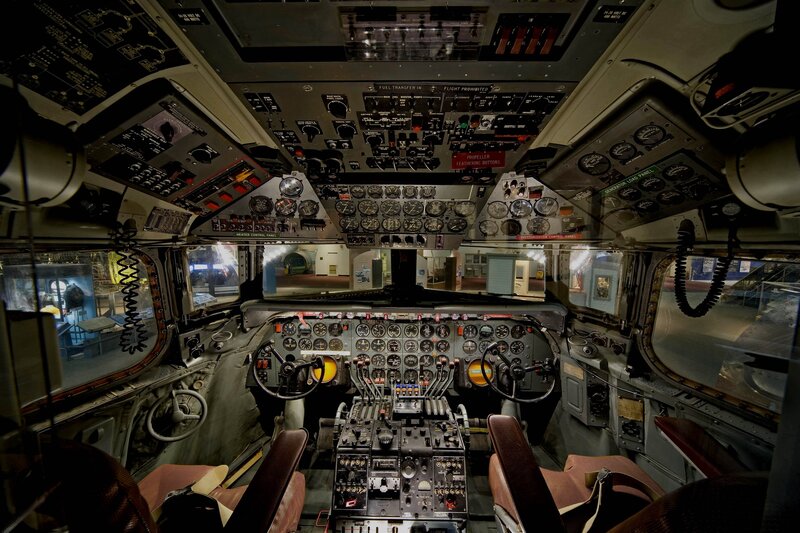 Aircraft Cockpit Interior — Black, Technical, Photograph, Instrument Panel