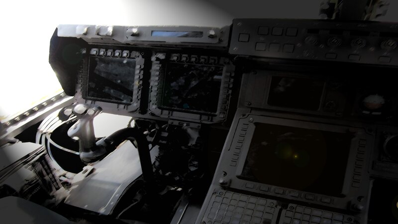 Aircraft Cockpit Interior — Black