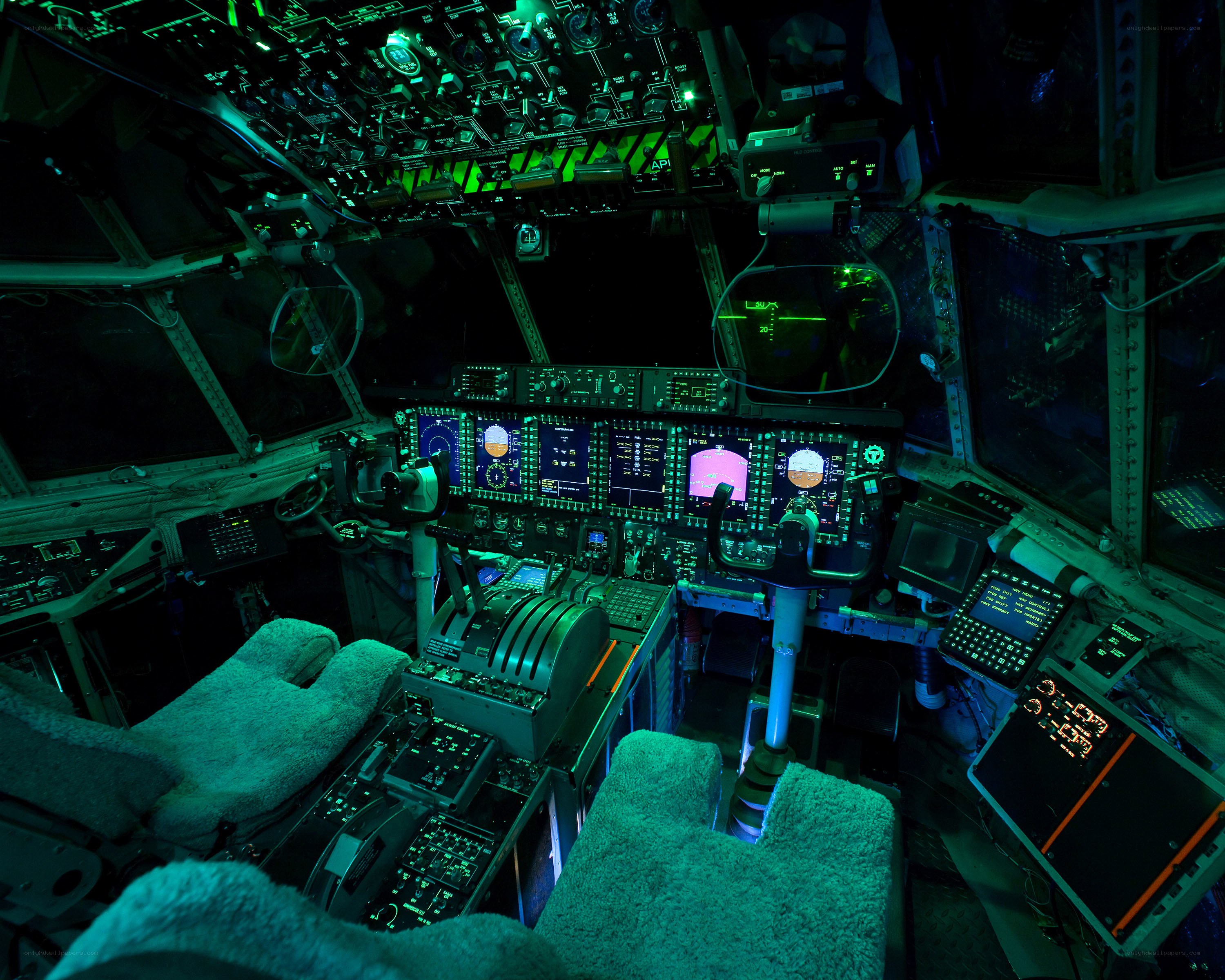 aircraft cockpit interior