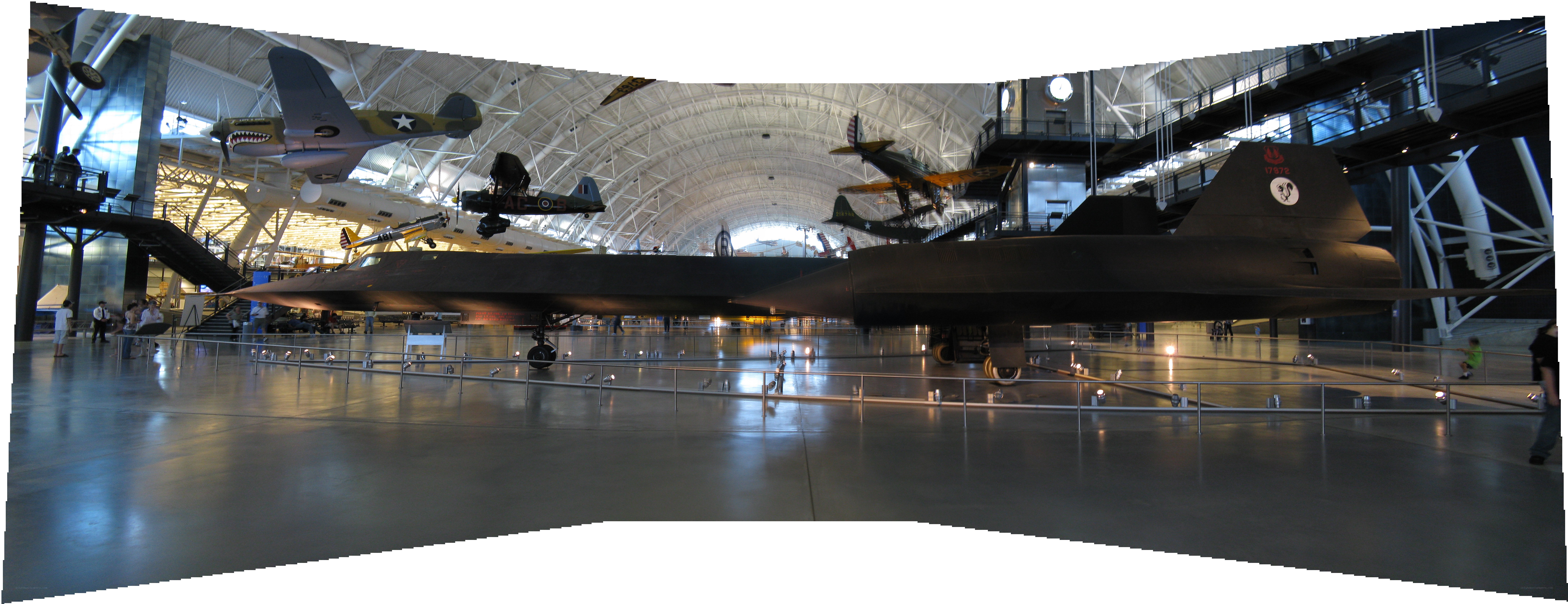 Aircraft exhibit in a museum