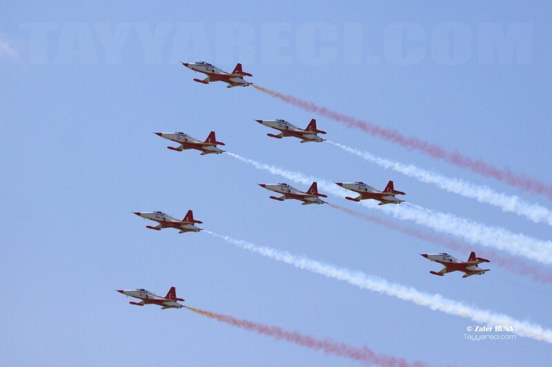 Aircraft Flying in Formation — Blue, Dynamic