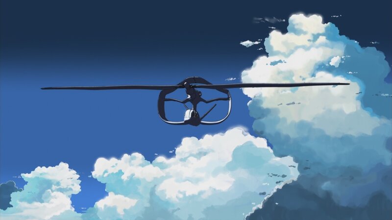 aircraft flying through clouds