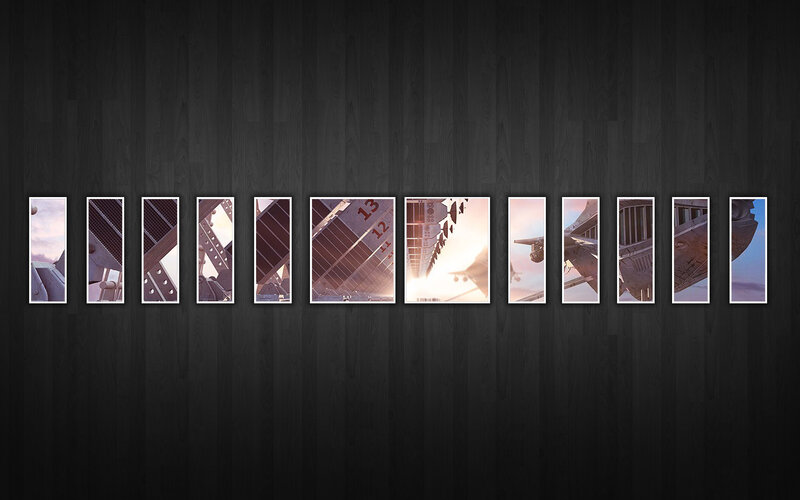 aircraft hangar collage