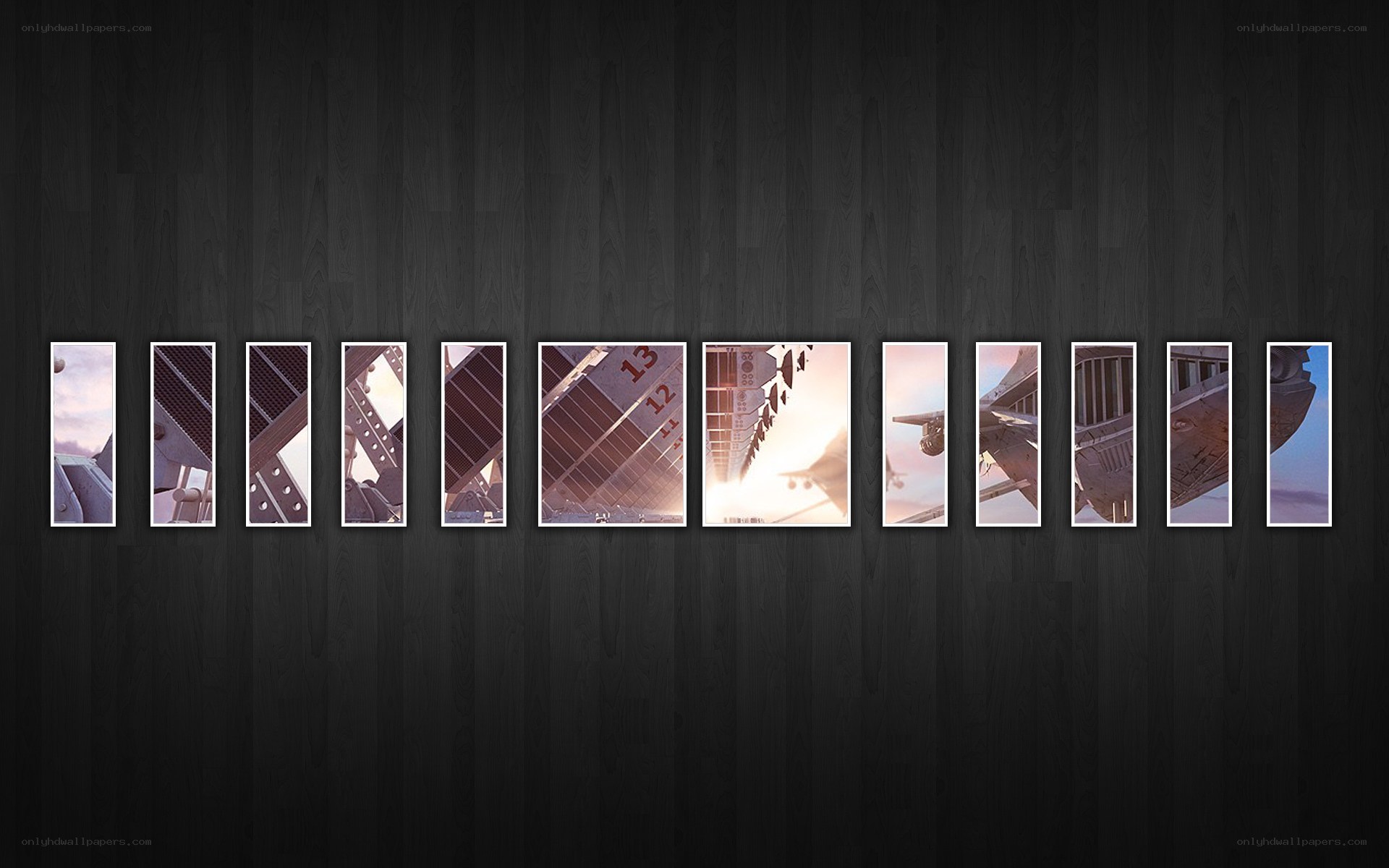 aircraft hangar collage