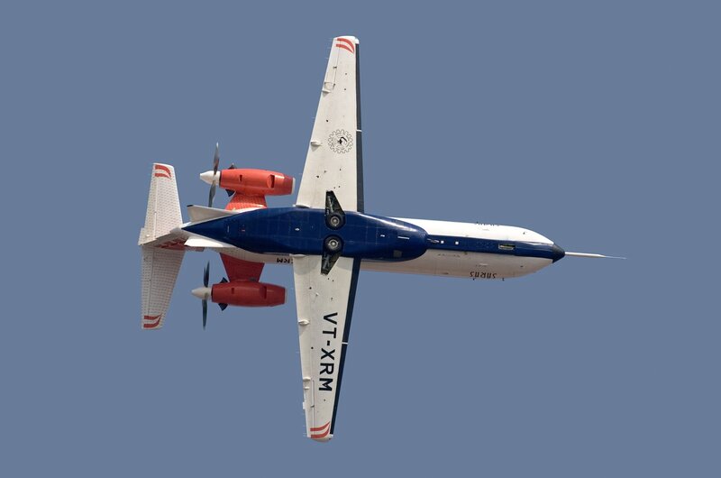 Aircraft in Flight — Blue, Calm