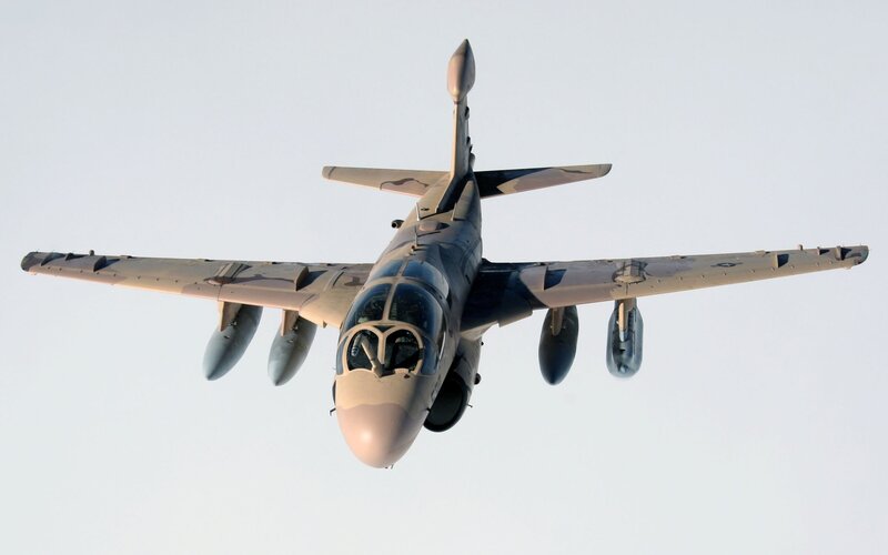 Aircraft in flight from below