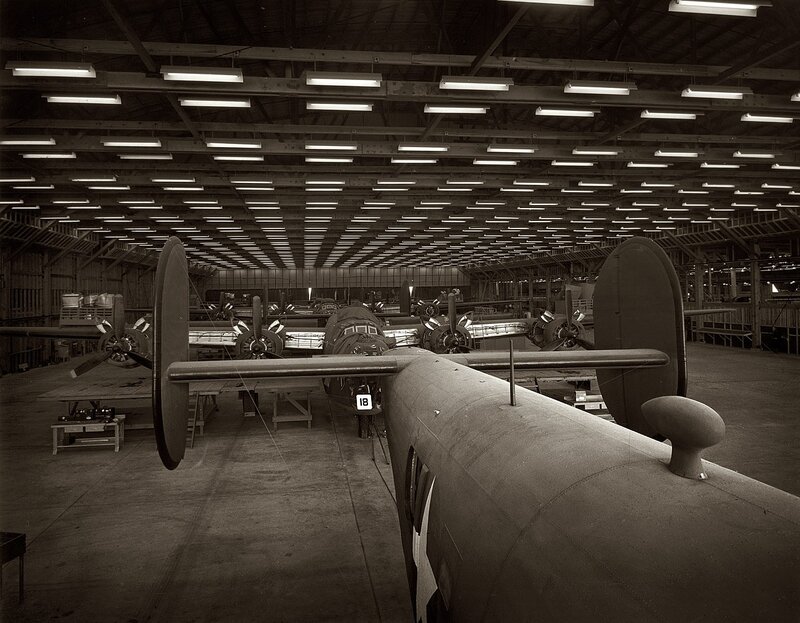 Aircraft in Hangar — Black