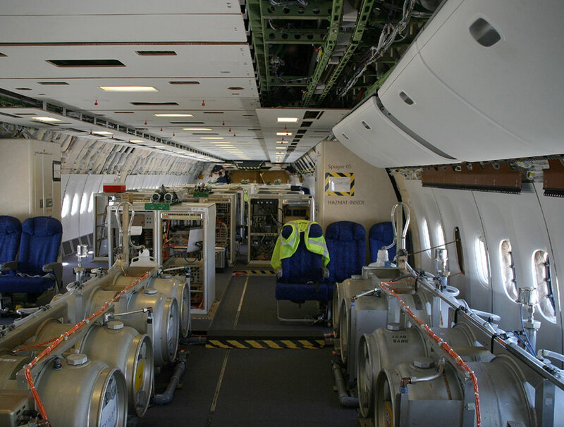 Aircraft Interior with Equipment