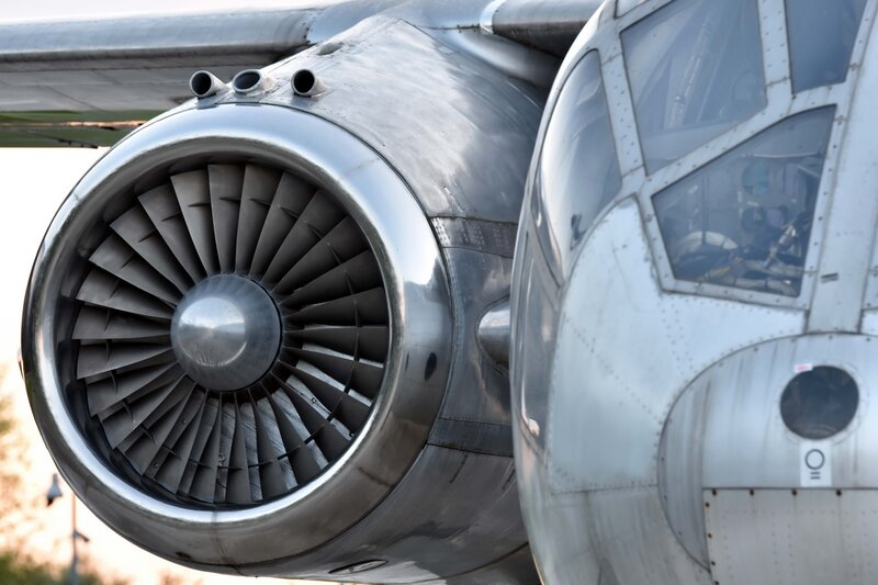 Aircraft Jet Engine — Silver
