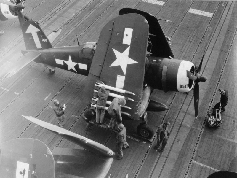 Aircraft on Aircraft Carrier — Black