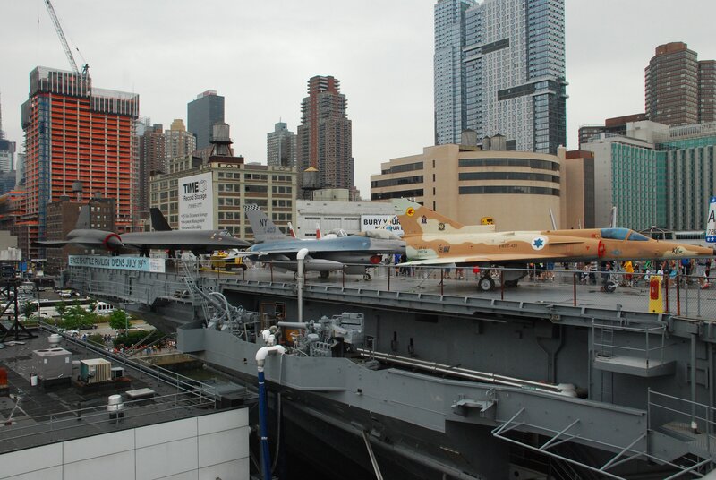 Aircraft on an aircraft carrier deck