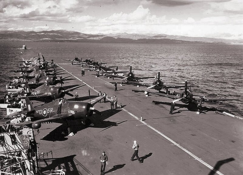 Aircraft on Carrier Deck — Black