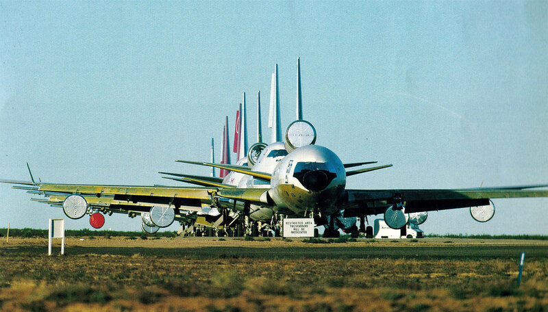 aircraft on display at an airfield