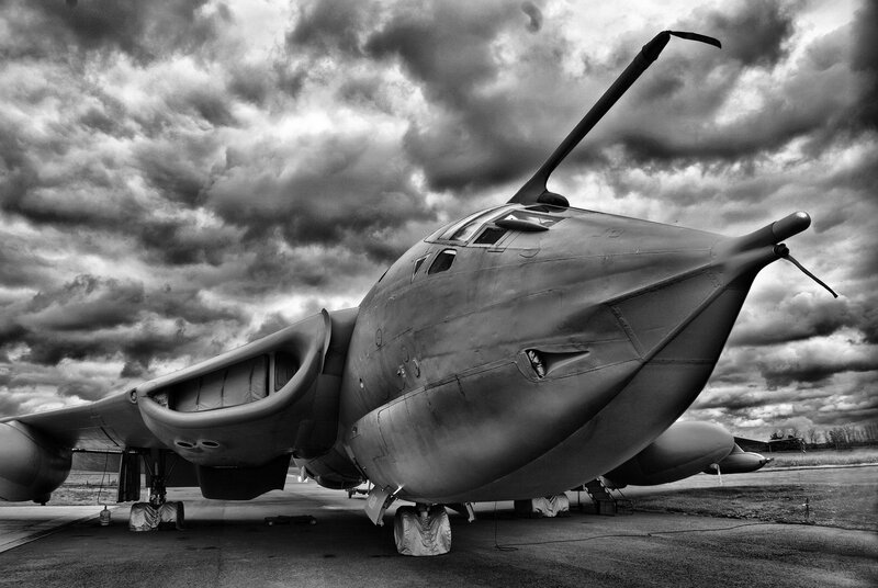 Aircraft on Tarmac — Black, Dramatic