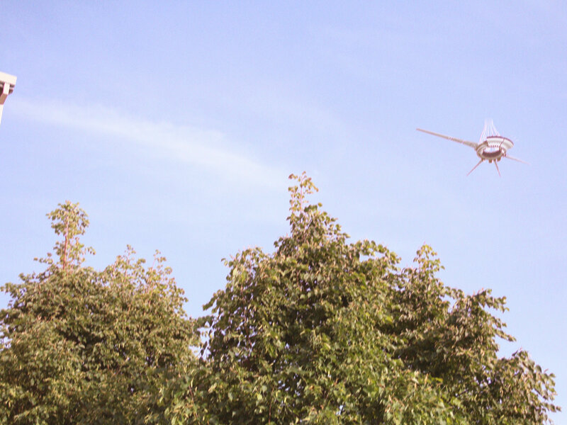 aircraft over trees