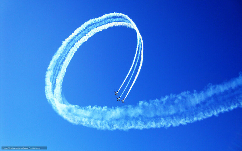 Aircraft performing aerial loop