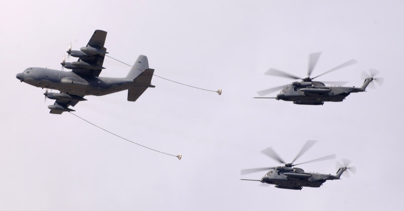 Aircraft refueling helicopters