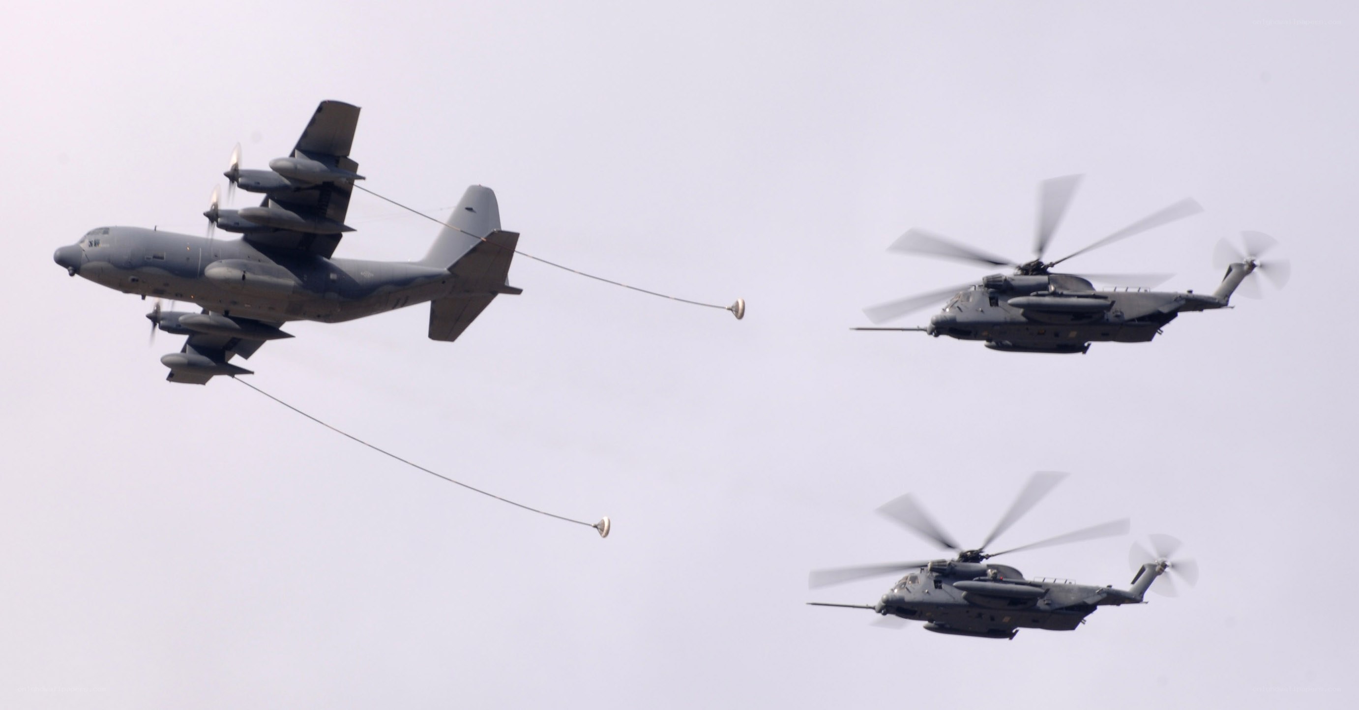Aircraft refueling helicopters