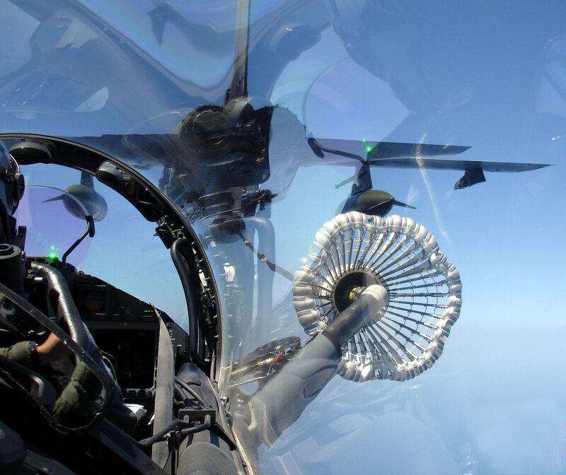 Aircraft Refueling in Flight — Blue, Calm, Afternoon