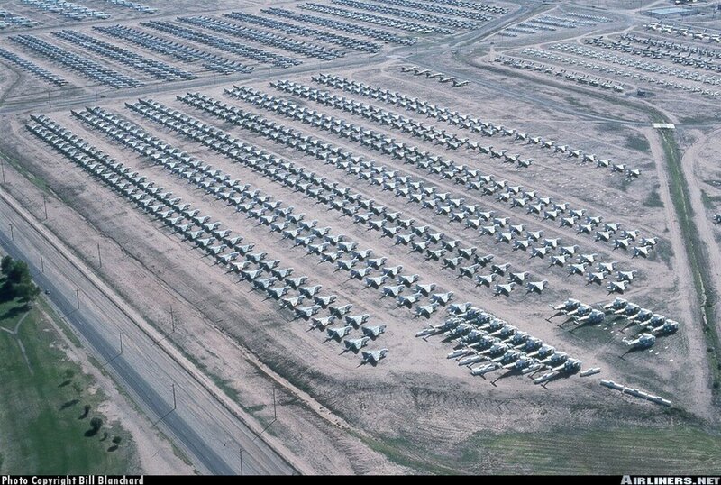 Aircraft storage at a boneyard