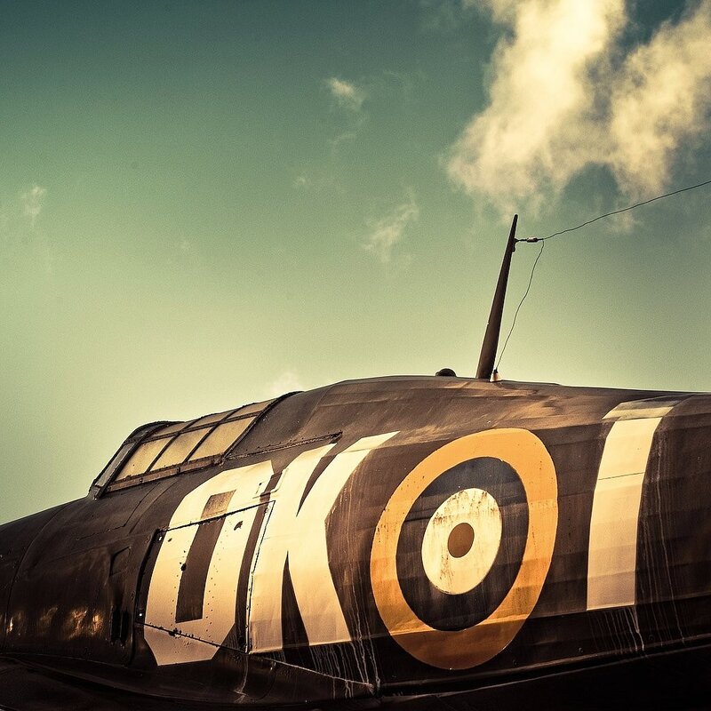 aircraft tail with roundel