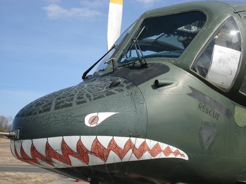 aircraft with shark mouth design