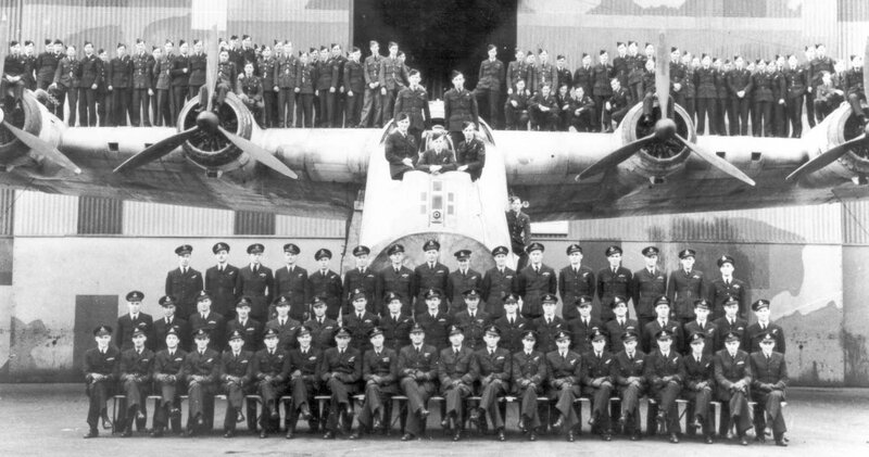 Aircrew group photo with aircraft