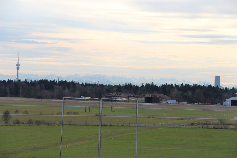 Airfield with Mountains