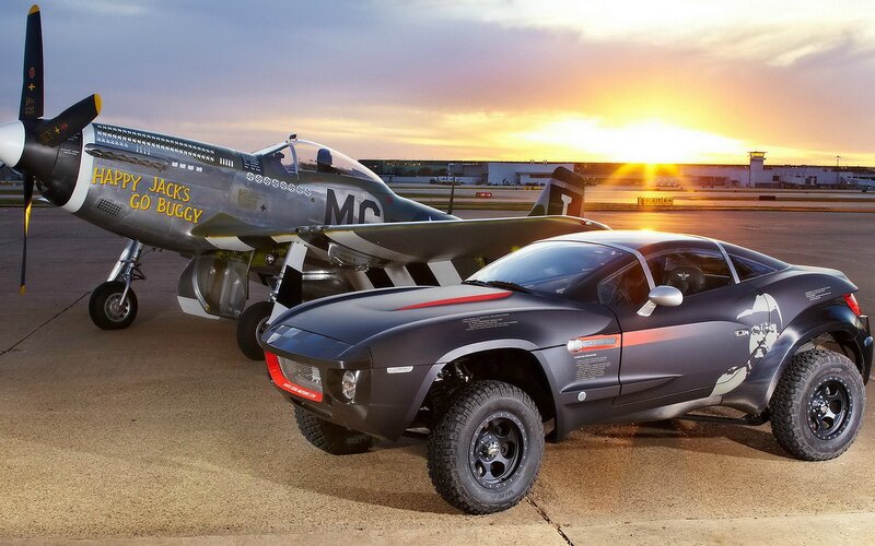 Airplane and Car on Tarmac