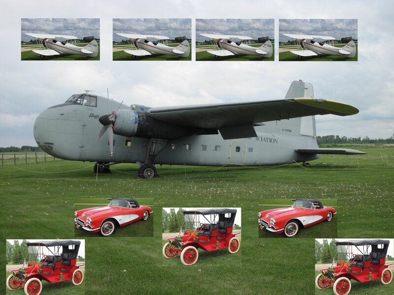 Airplane and Vintage Cars