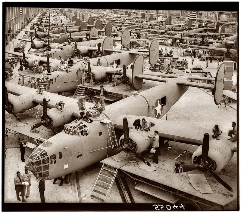Airplane assembly line