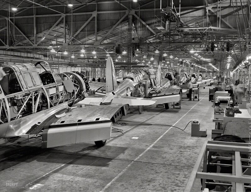 Airplane assembly line