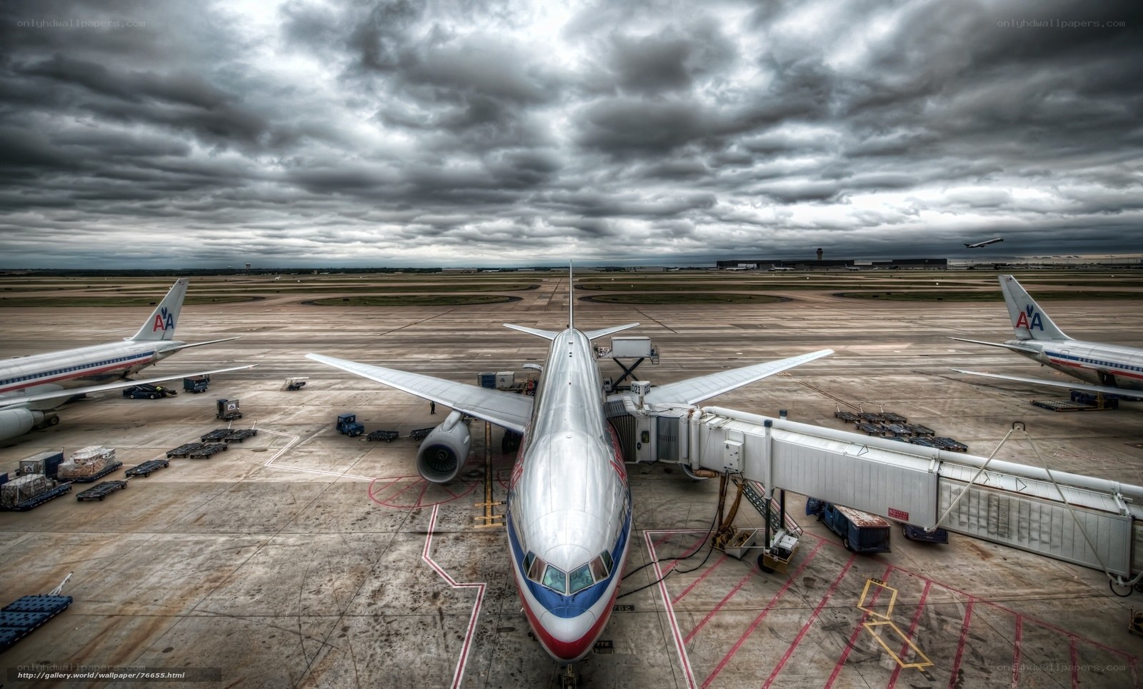 Airplane at airport gate