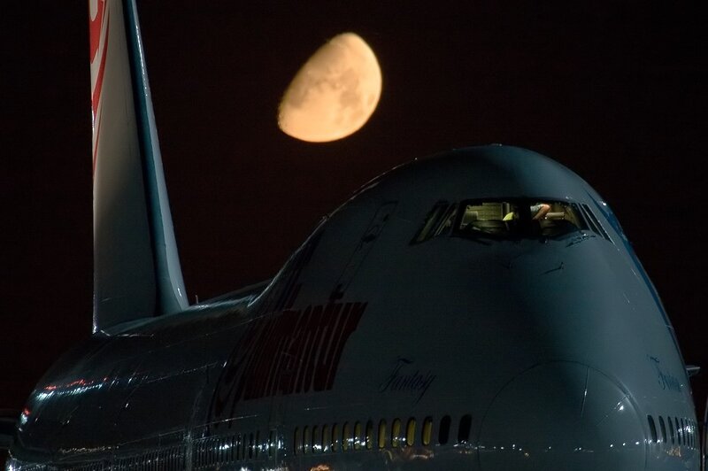Airplane at Night