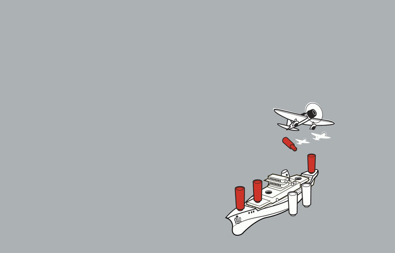 airplane bombing ship
