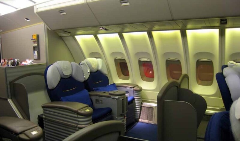 Airplane Business Class Seats — Blue