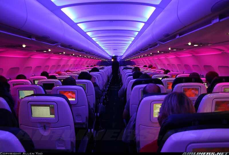 Airplane Cabin Interior — Purple