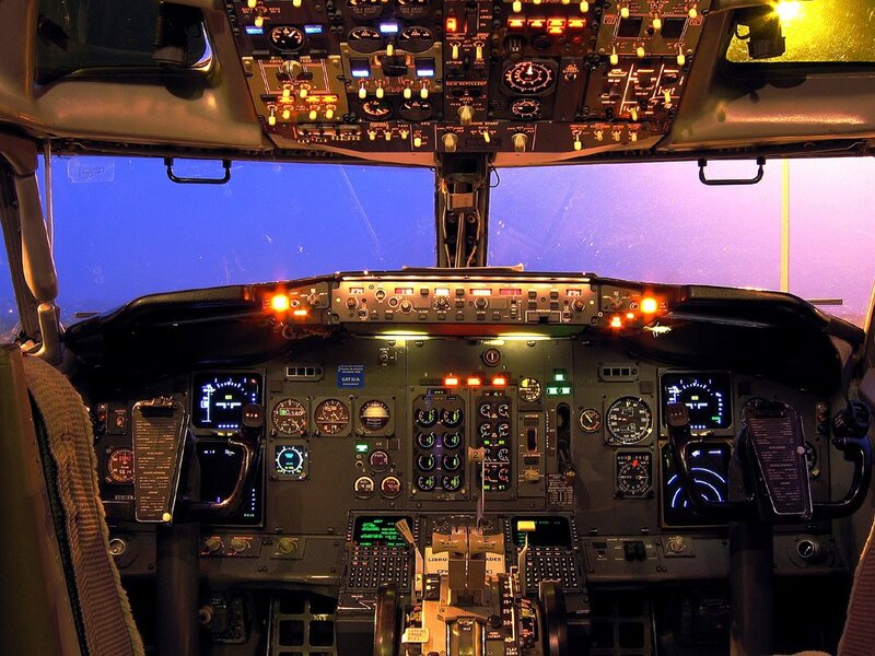 Airplane Cockpit — Black, Dark