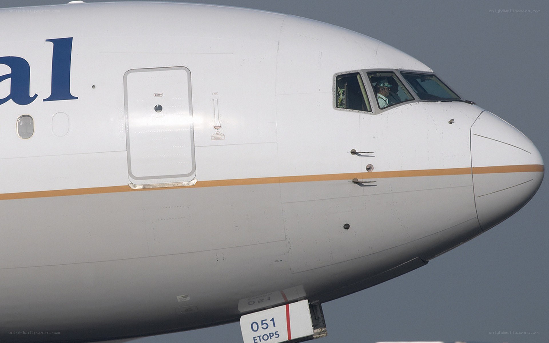 airplane cockpit close-up