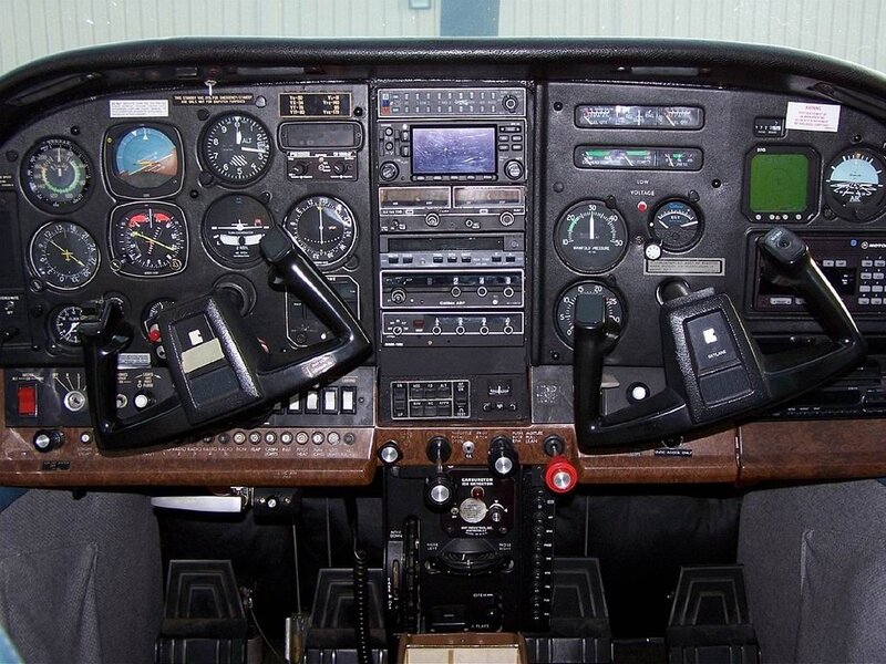 airplane cockpit dashboard