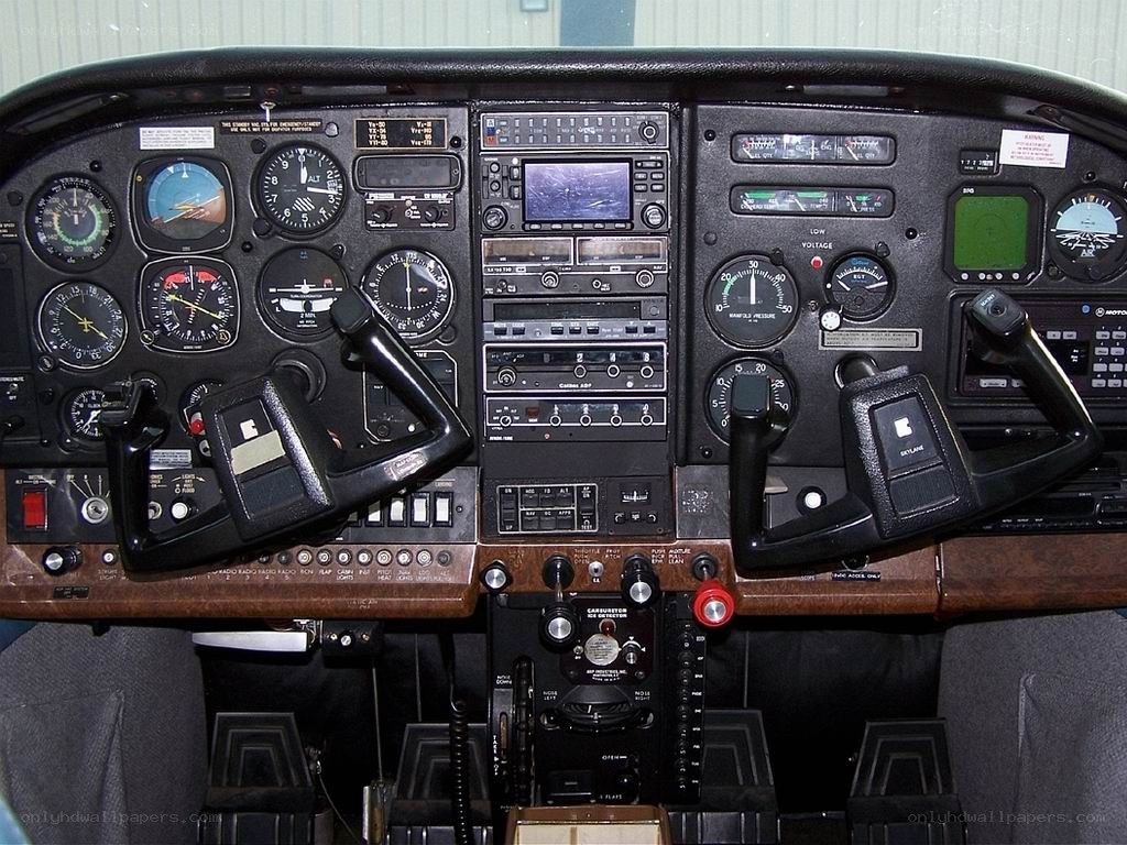 airplane cockpit dashboard