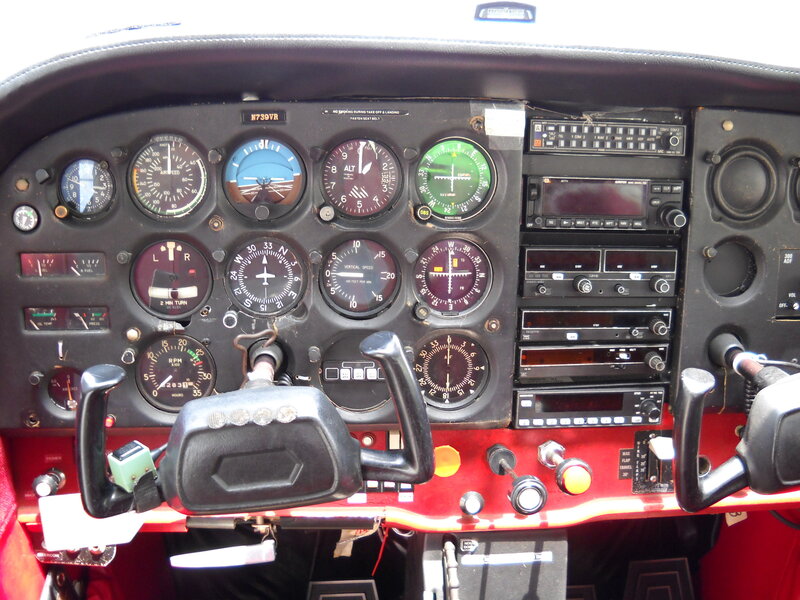 airplane cockpit instrument panel